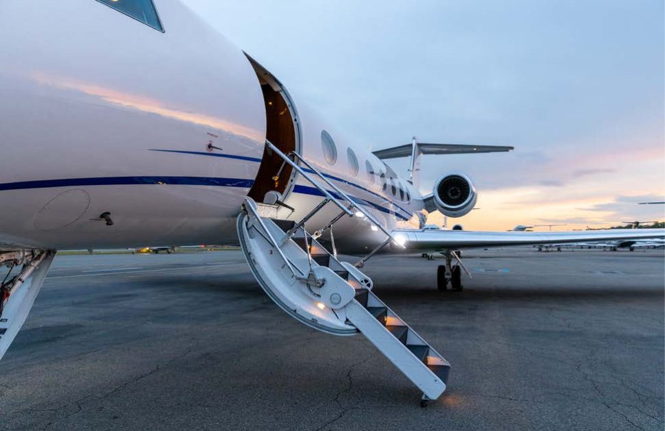 Private jet exterior